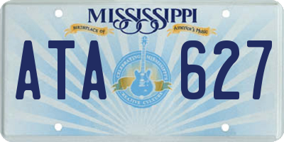 MS license plate ATA627