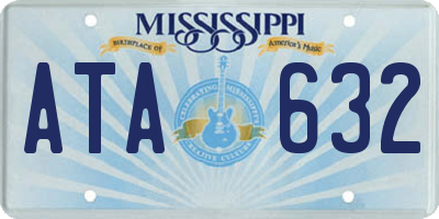 MS license plate ATA632