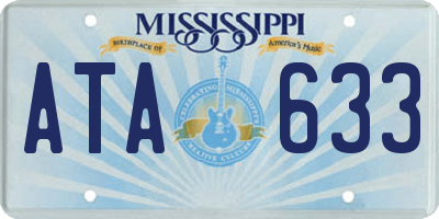 MS license plate ATA633