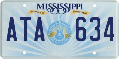 MS license plate ATA634