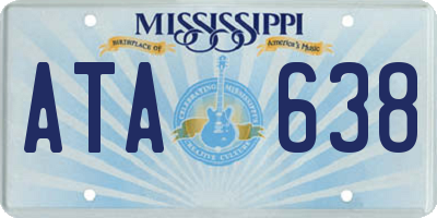 MS license plate ATA638