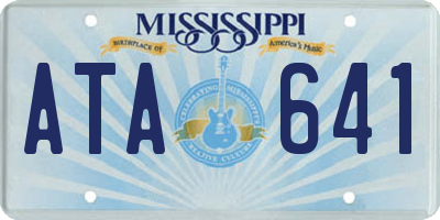 MS license plate ATA641