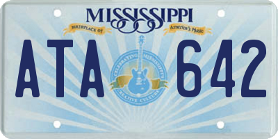 MS license plate ATA642