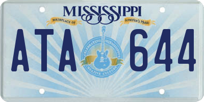 MS license plate ATA644