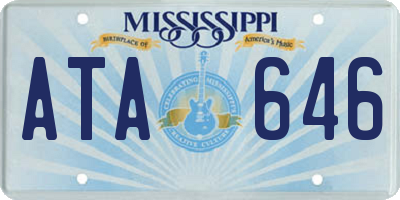 MS license plate ATA646