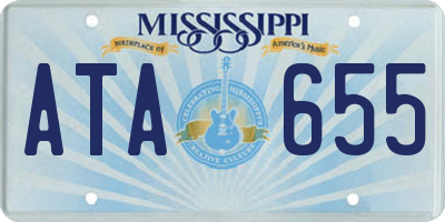 MS license plate ATA655