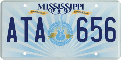 MS license plate ATA656