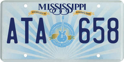 MS license plate ATA658
