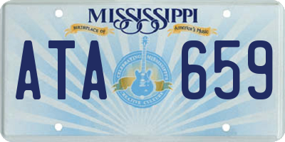 MS license plate ATA659