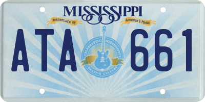 MS license plate ATA661