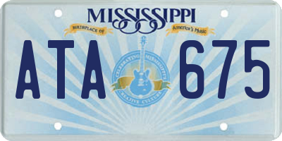 MS license plate ATA675