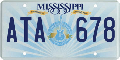 MS license plate ATA678