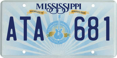 MS license plate ATA681