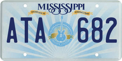 MS license plate ATA682