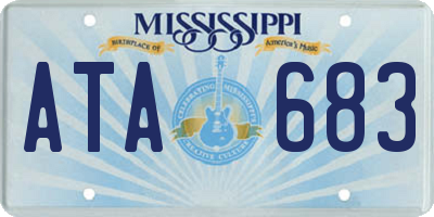 MS license plate ATA683