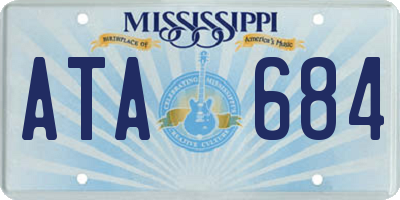 MS license plate ATA684