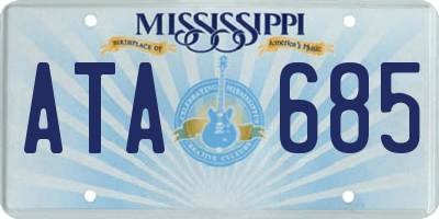 MS license plate ATA685
