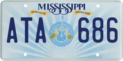 MS license plate ATA686