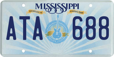 MS license plate ATA688