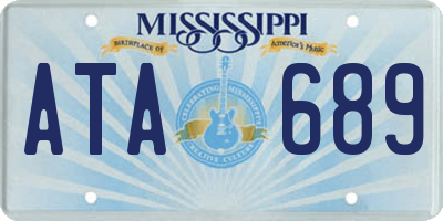 MS license plate ATA689
