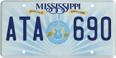 MS license plate ATA690