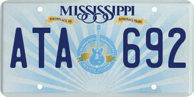 MS license plate ATA692