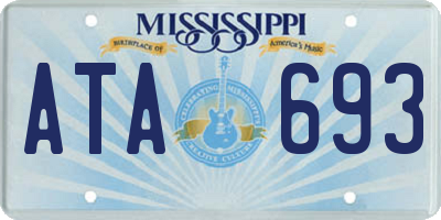 MS license plate ATA693