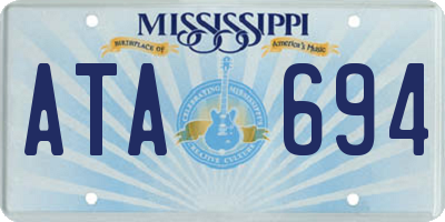 MS license plate ATA694