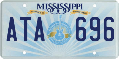 MS license plate ATA696