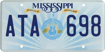 MS license plate ATA698