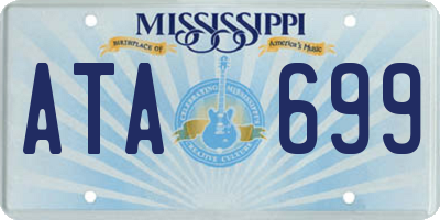 MS license plate ATA699
