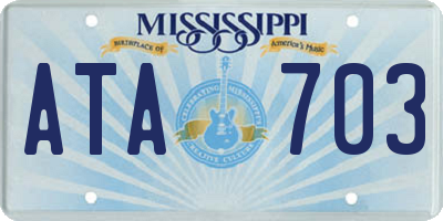 MS license plate ATA703
