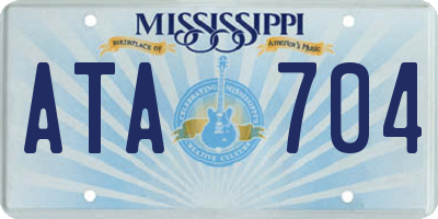 MS license plate ATA704