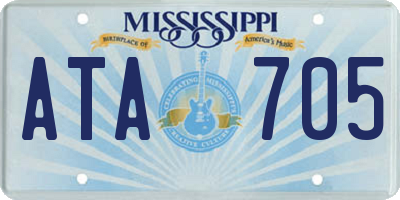 MS license plate ATA705