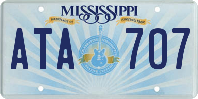 MS license plate ATA707