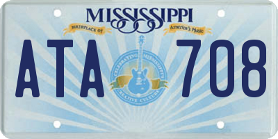 MS license plate ATA708