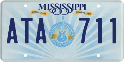 MS license plate ATA711