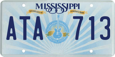 MS license plate ATA713