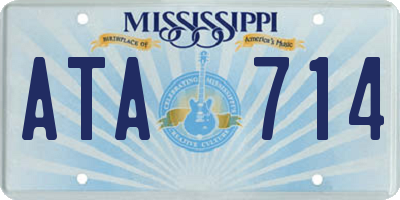 MS license plate ATA714