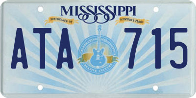 MS license plate ATA715