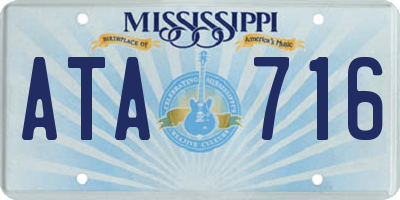 MS license plate ATA716