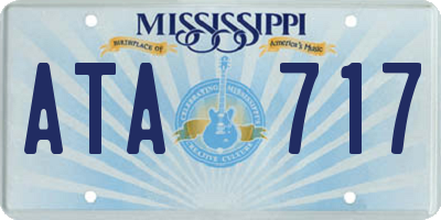 MS license plate ATA717