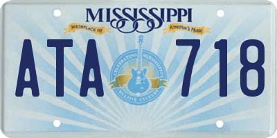 MS license plate ATA718