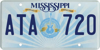 MS license plate ATA720