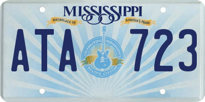 MS license plate ATA723