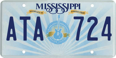 MS license plate ATA724