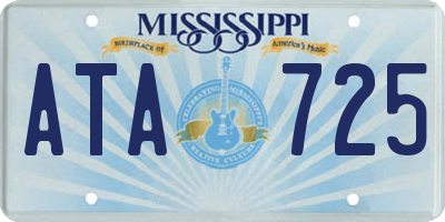 MS license plate ATA725
