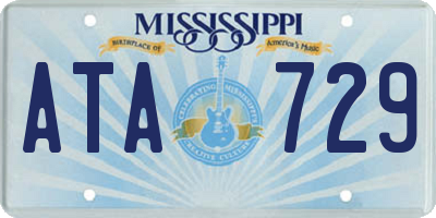 MS license plate ATA729