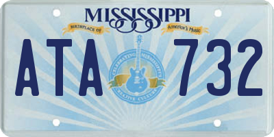 MS license plate ATA732