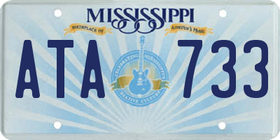 MS license plate ATA733